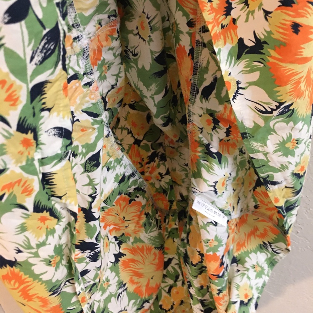 Faithful The Brand 100% Cotton Midi Floral Dress 2 Yellow Spring Easter … - Picture 11 of 14